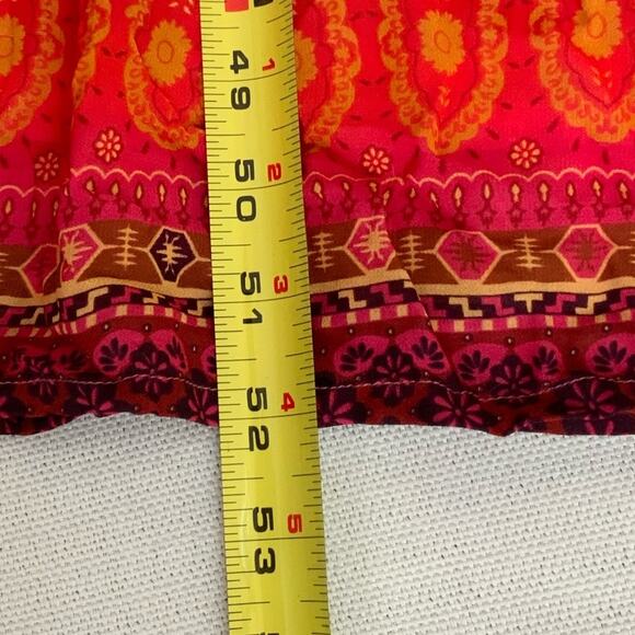 Love Sam Maxi Dress Size M Boho Smock Top Multicolor Bali‎ Summer Lined Flowy - Picture 6 of 6